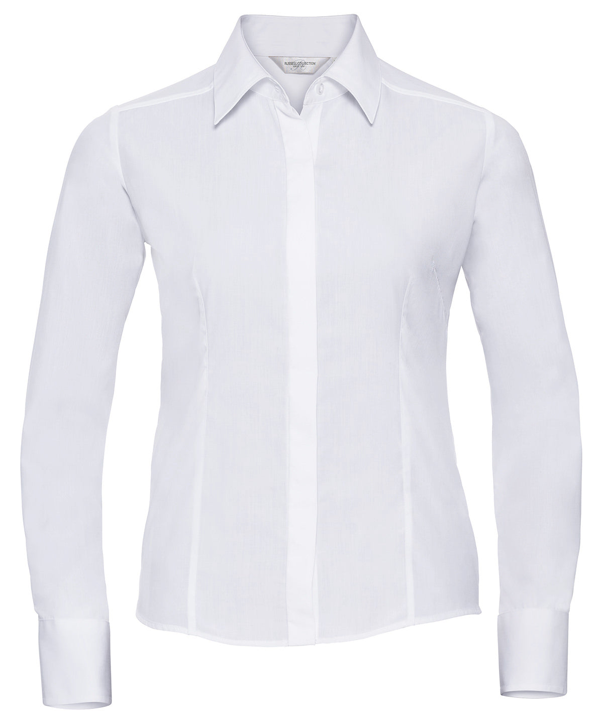 Russell Collection Womens Fitted Poplin Shirt