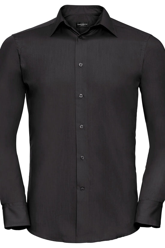 Russell Collection Long Sleeve Polycotton Poplin Shirt