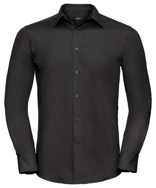 Russell Collection Long Sleeve Polycotton Poplin Shirt