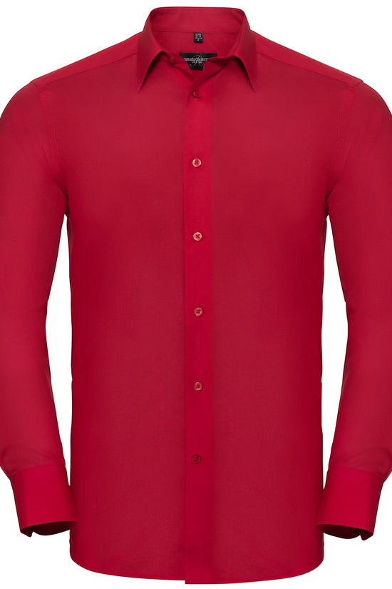 Russell Collection Long Sleeve Polycotton Poplin Shirt