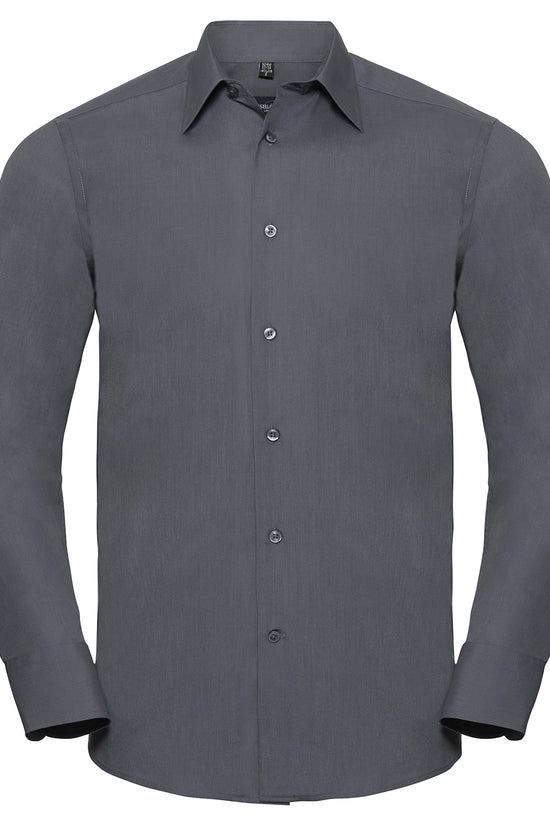 Russell Collection Long Sleeve Polycotton Poplin Shirt