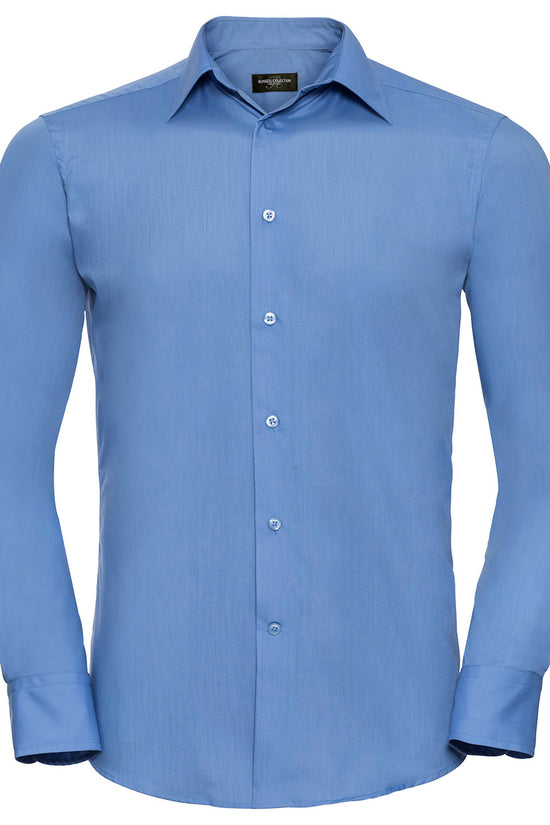 Russell Collection Long Sleeve Polycotton Poplin Shirt