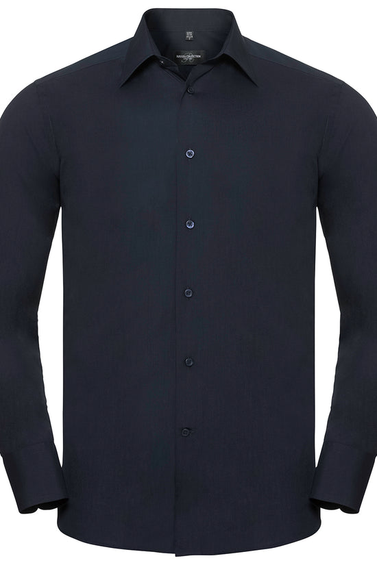 Russell Collection Long Sleeve Polycotton Poplin Shirt