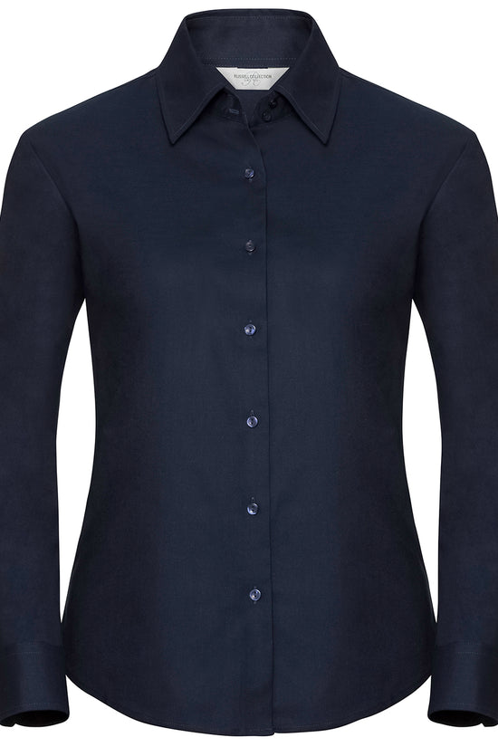 Russell Collection Womens Easycare Oxford Shirt