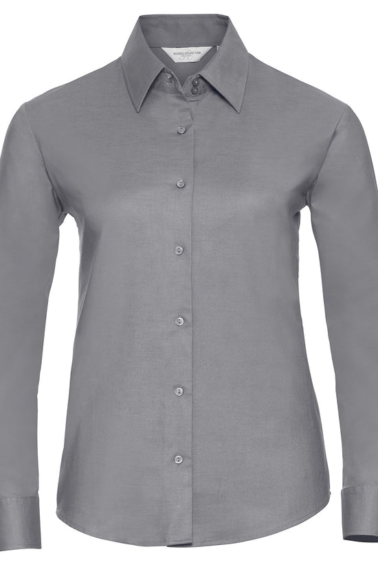 Russell Collection Womens Easycare Oxford Shirt