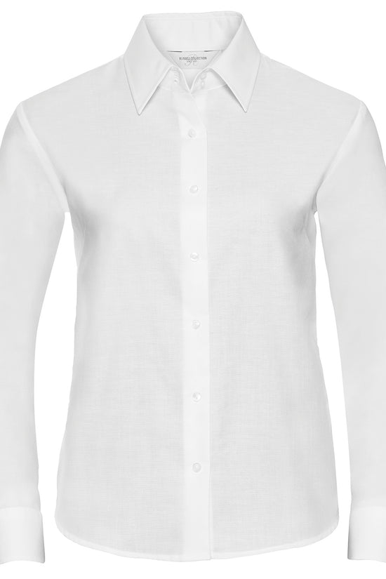 Russell Collection Womens Easycare Oxford Shirt