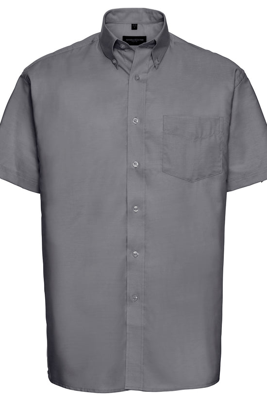 Mens Short Sleeve EasyCare Oxford Shirt Plus Size