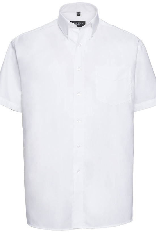 Mens Short Sleeve EasyCare Oxford Shirt Plus Size