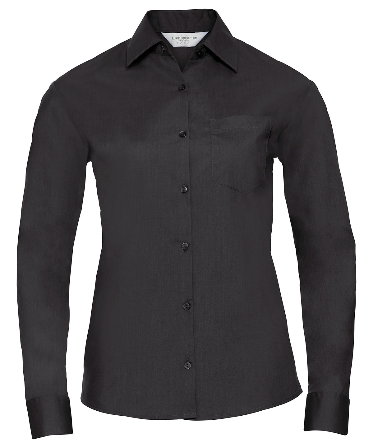 Elegant Womens Long Sleeve Polycotton Poplin Shirt