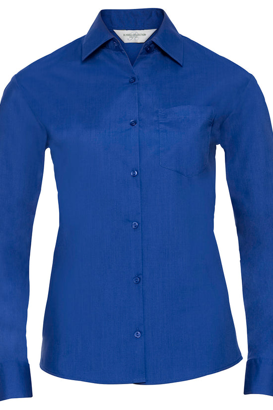 Elegant Womens Long Sleeve Polycotton Poplin Shirt