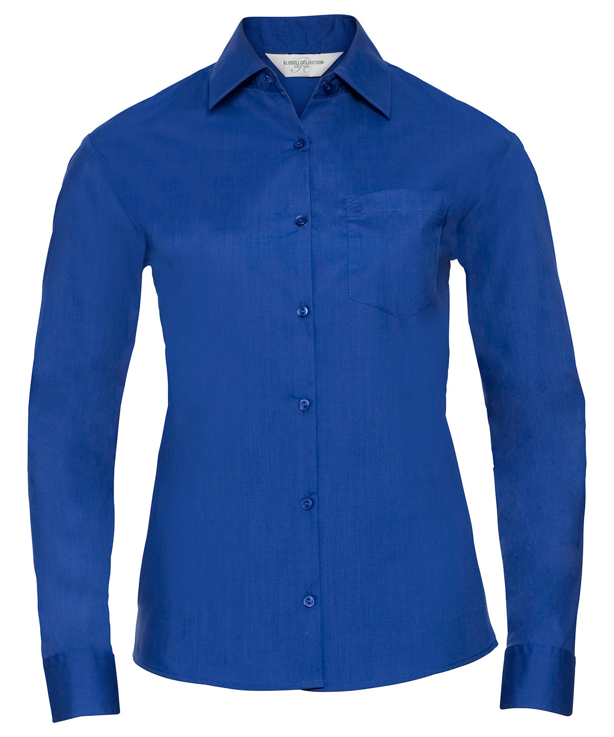 Elegant Womens Long Sleeve Polycotton Poplin Shirt
