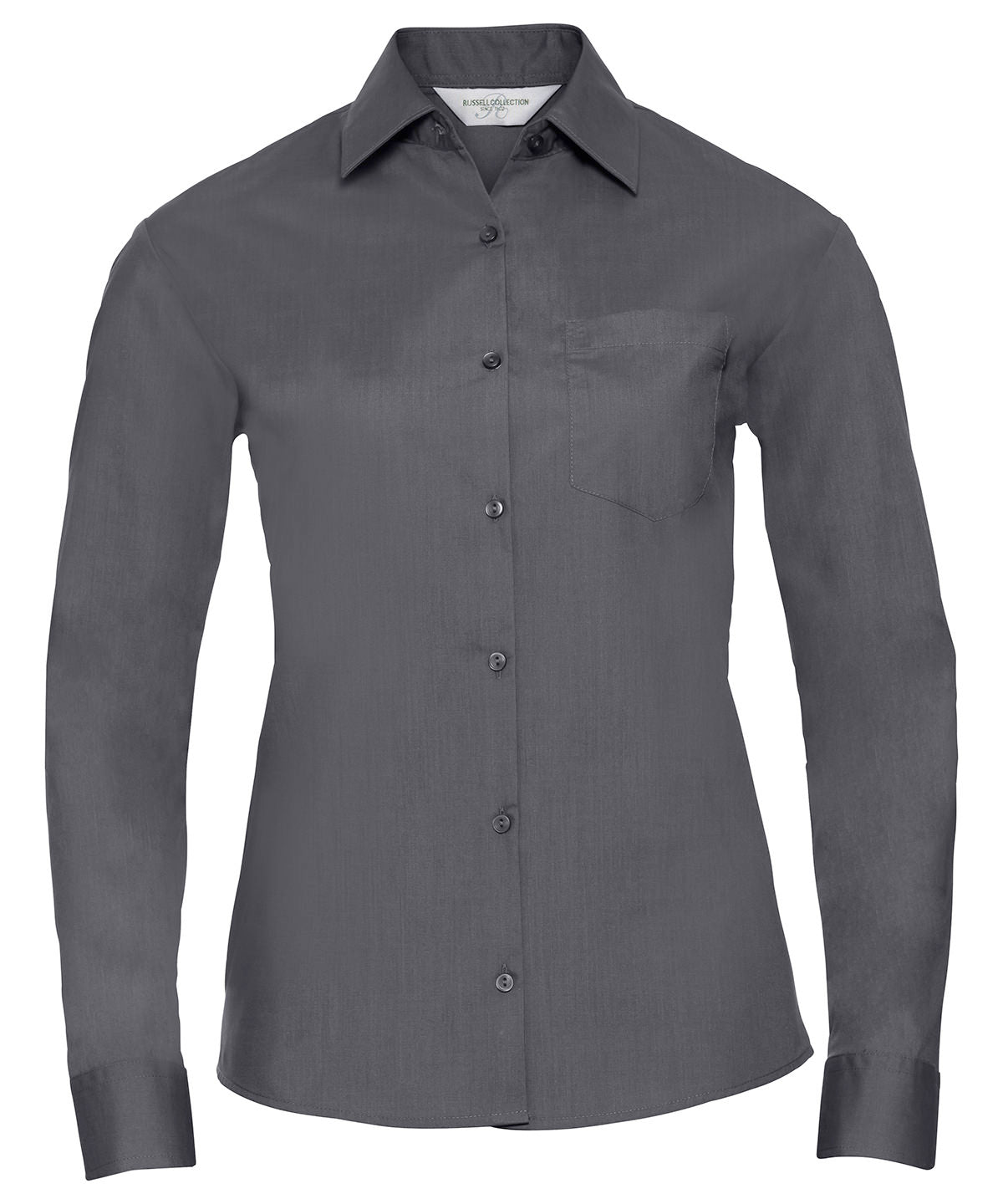 Elegant Womens Long Sleeve Polycotton Poplin Shirt