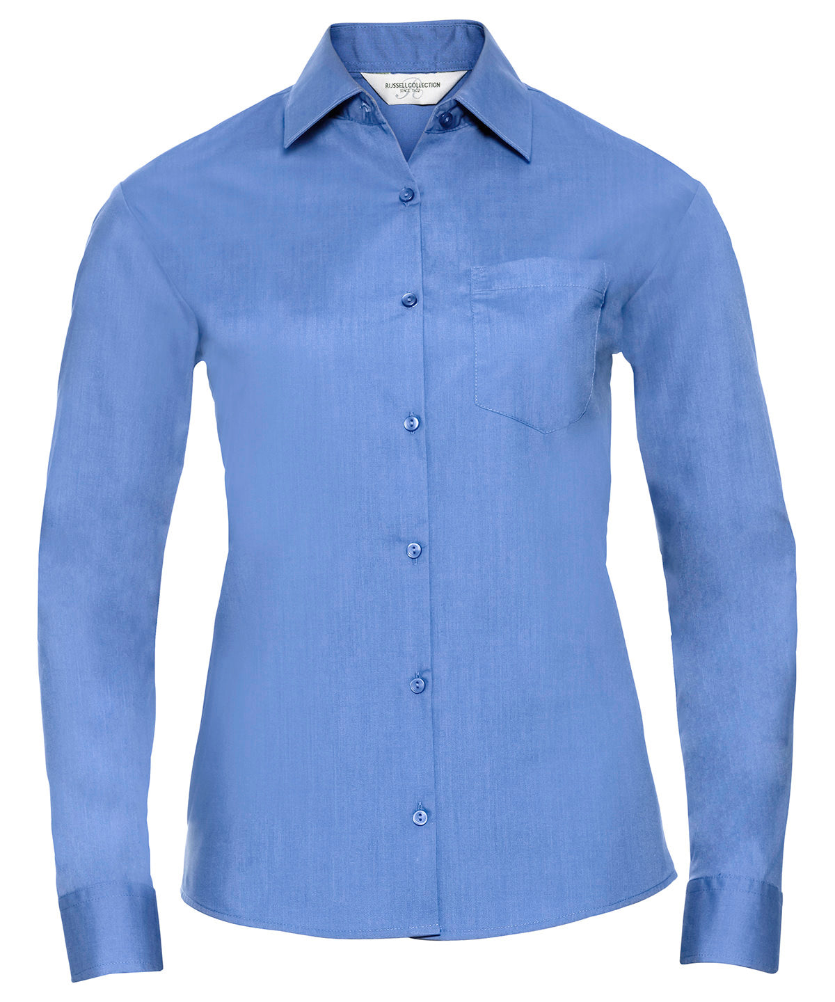 Elegant Womens Long Sleeve Polycotton Poplin Shirt