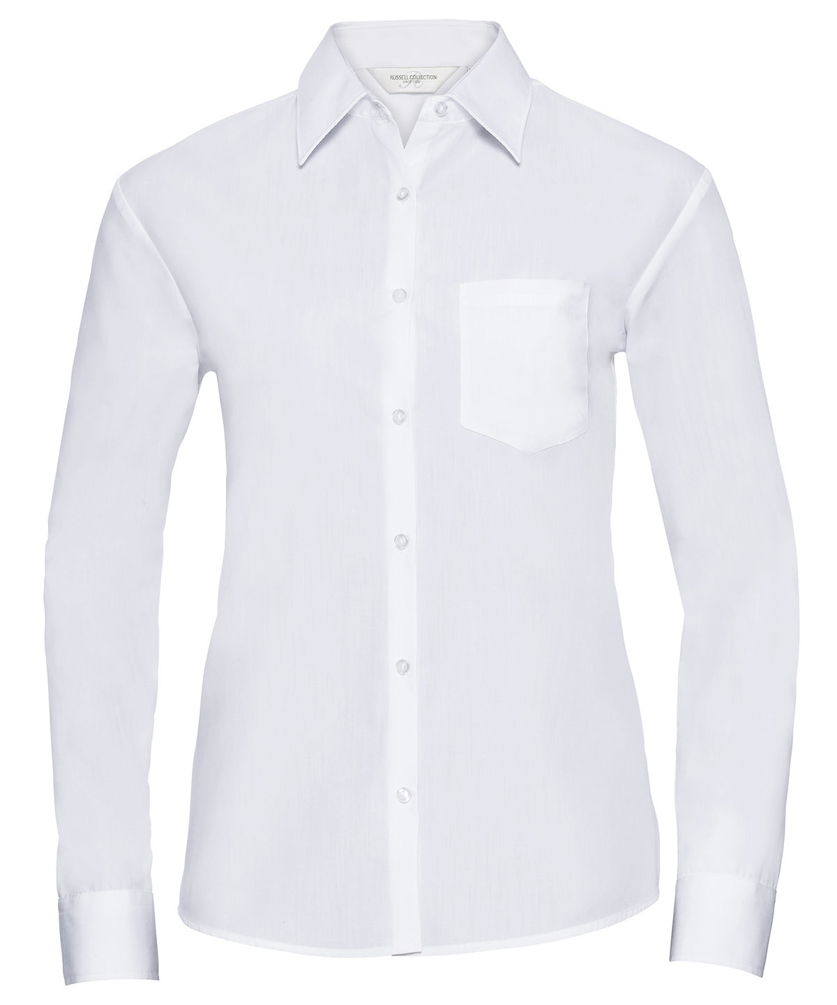 Elegant Womens Long Sleeve Polycotton Poplin Shirt