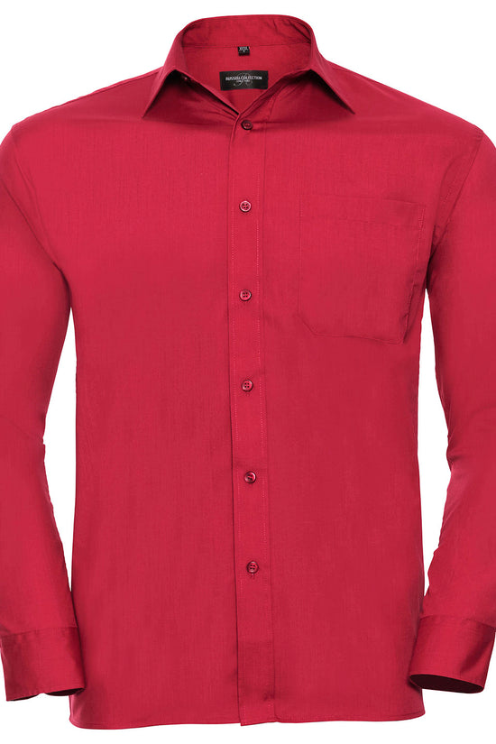 Russell Collection Polycotton Poplin Shirt for Men