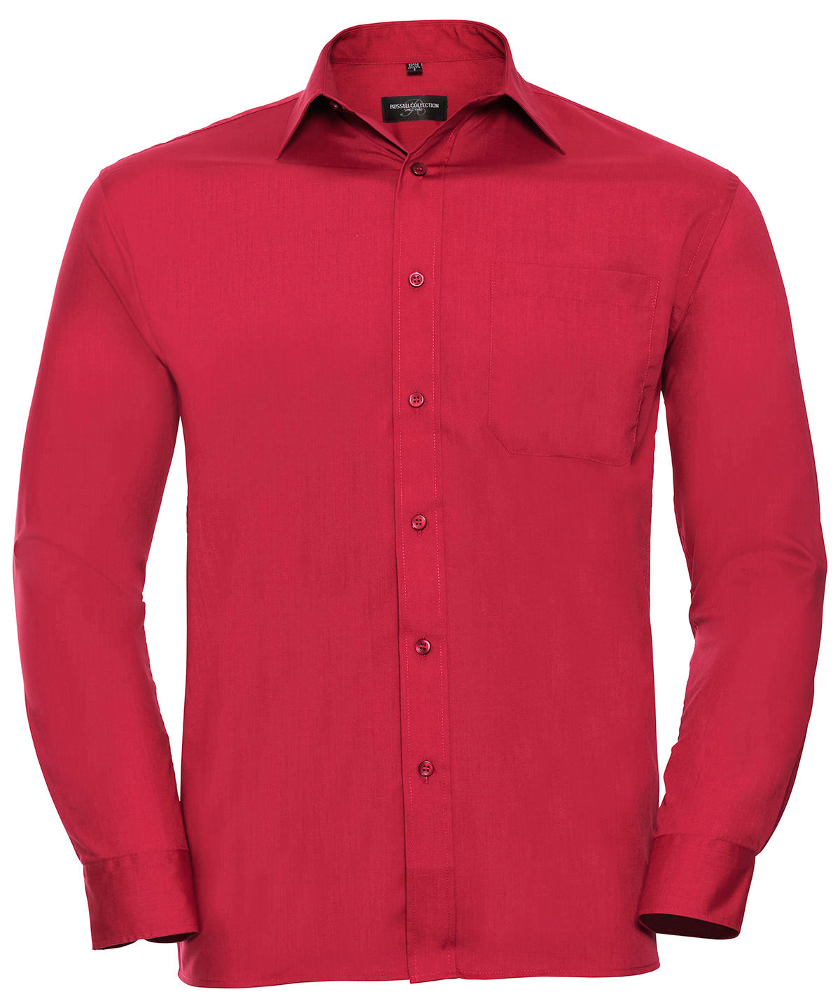 Russell Collection Polycotton Poplin Shirt for Men