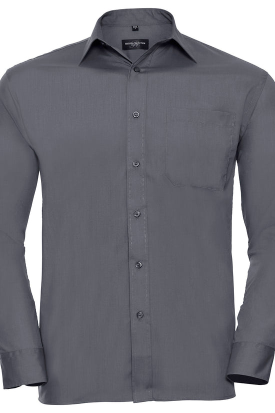 Russell Collection Polycotton Poplin Shirt for Men