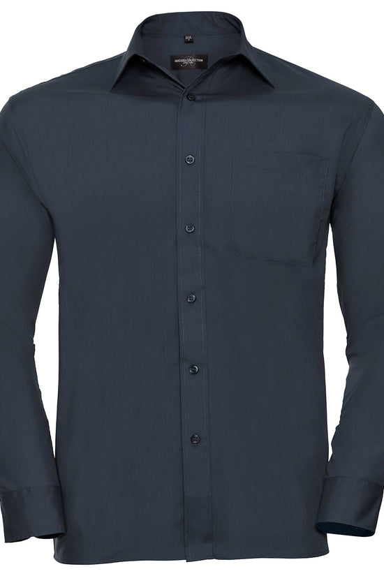 Russell Collection Polycotton Poplin Shirt for Men