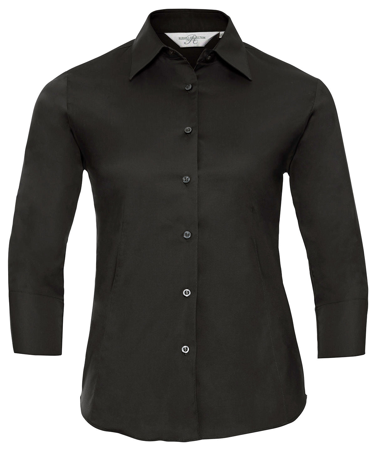 Russell Collection Womens Fitted Shirt with 34 Sleeve