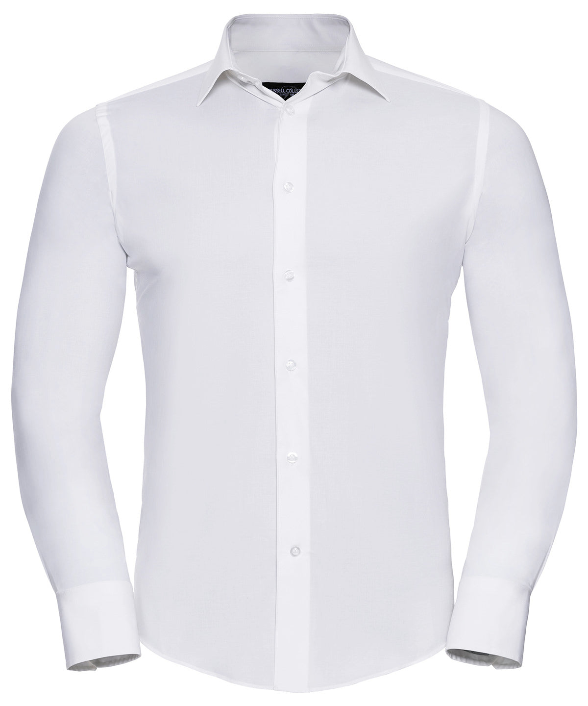 Russell Collection Long Sleeve Fitted Shirt for Men Plus Size