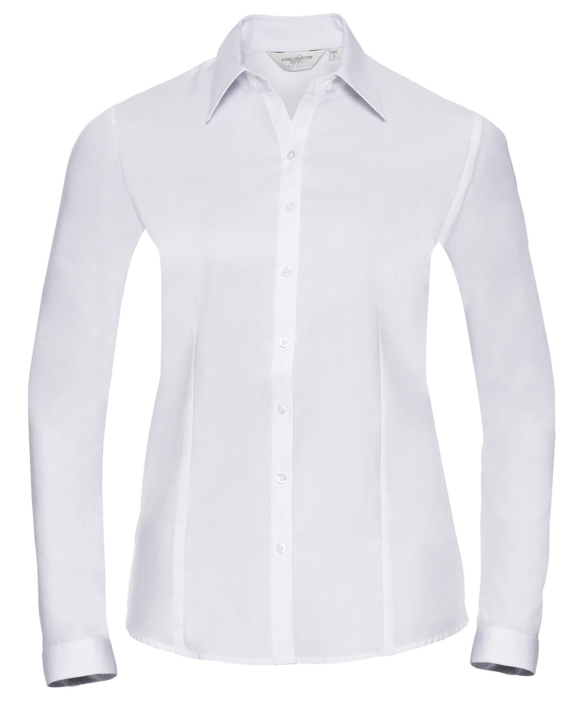 Russell Collection Womens Herringbone Long Sleeve Shirt