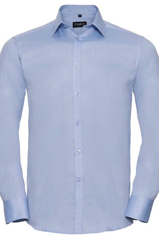 Russell Collection Herringbone Shirt for Men in Plus Sizes
