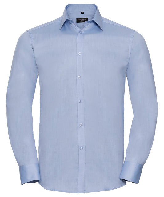 Russell Collection Herringbone Shirt for Men in Plus Sizes