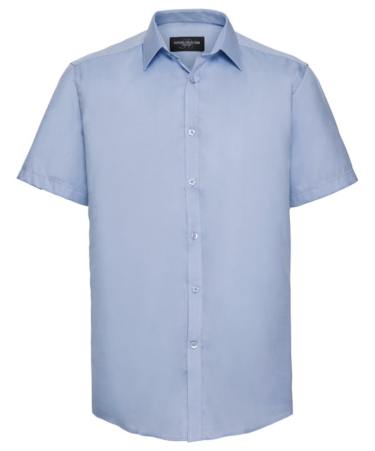 Mens Short Sleeve Herringbone Shirt Plus Sizes