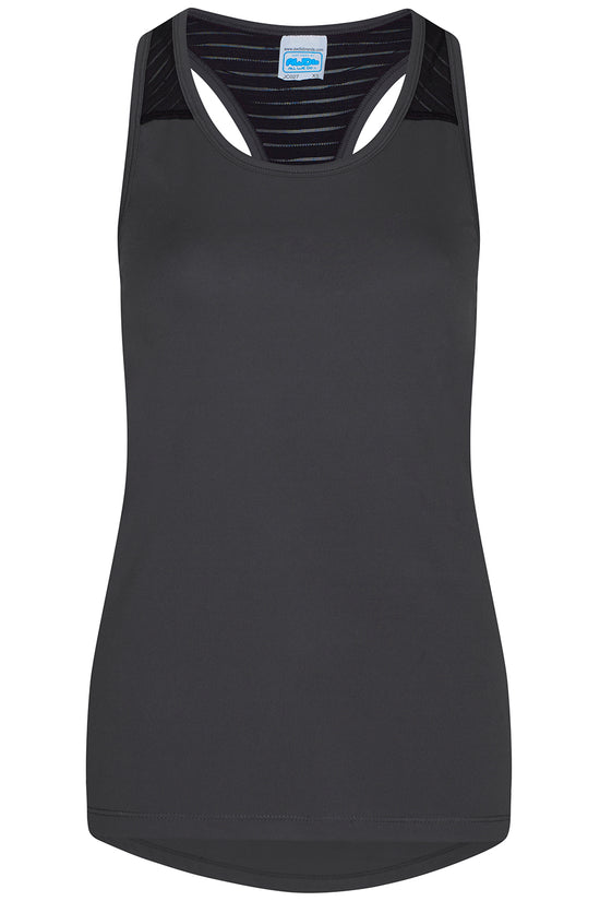 AWDis Just Cool Womens Smooth Workout Vest with Mesh Panel