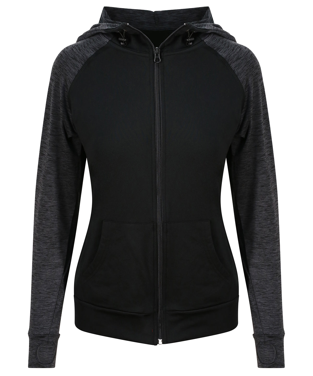 AWDis Just Cool Womens Cool Contrast Zoodie Dual Weight Polyester Hoodie