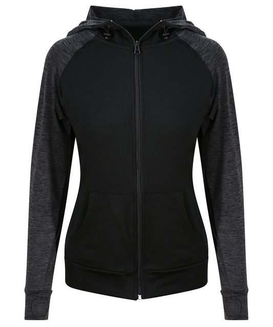 AWDis Just Cool Womens Cool Contrast Zoodie Dual Weight Polyester Hoodie