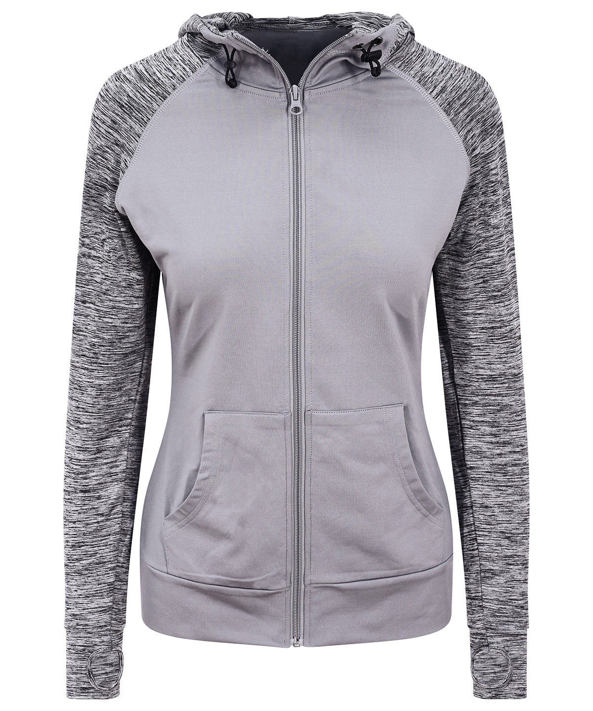 AWDis Just Cool Womens Cool Contrast Zoodie Dual Weight Polyester Hoodie