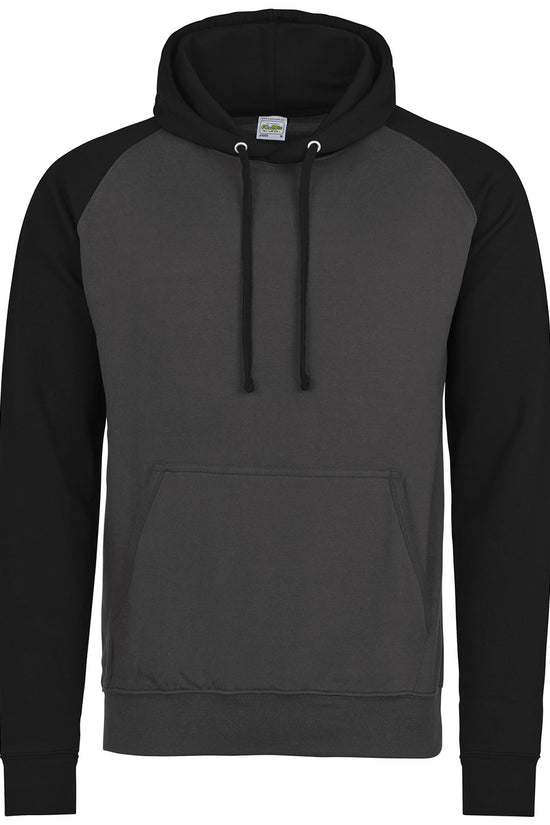 Mens Baseball Hoodie with Raglan Sleeves