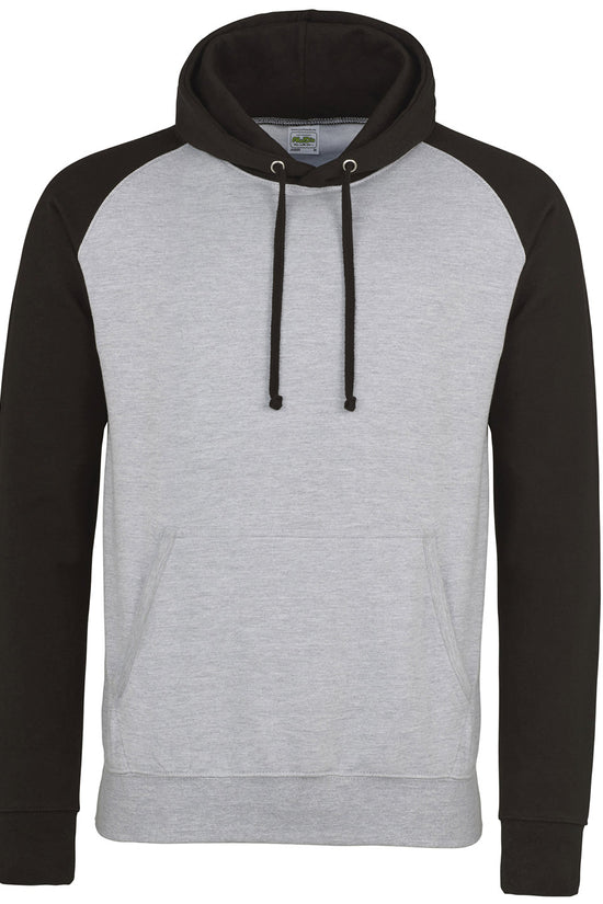Mens Baseball Hoodie with Raglan Sleeves