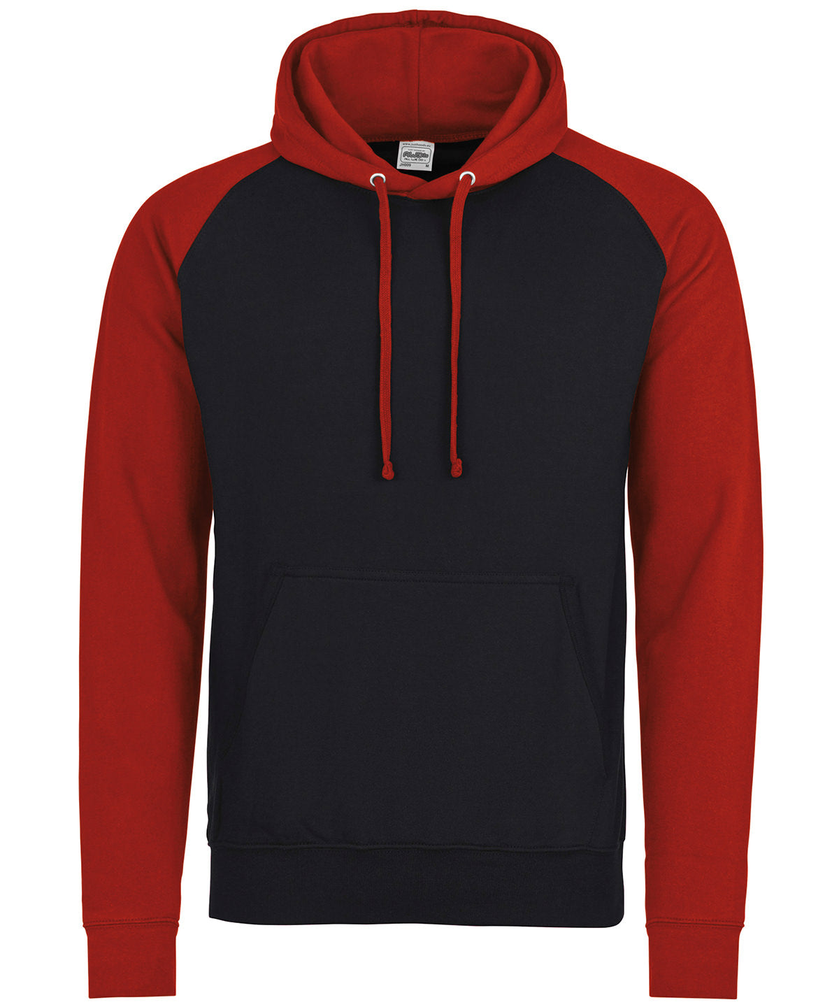 Mens Baseball Hoodie with Raglan Sleeves