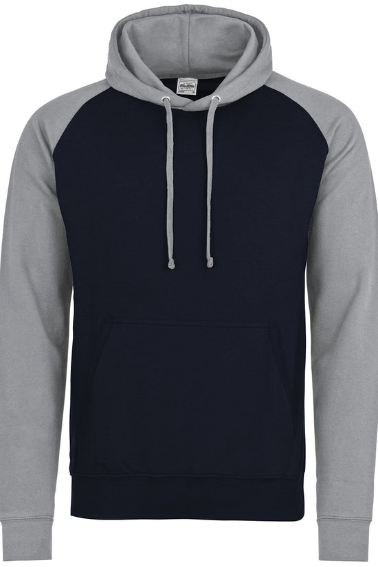Mens Baseball Hoodie with Raglan Sleeves