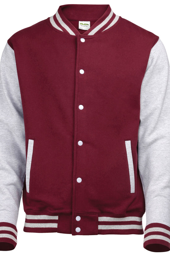 AWDis Just Hoods Varsity Jacket for Unisex Adults Plus Sizes