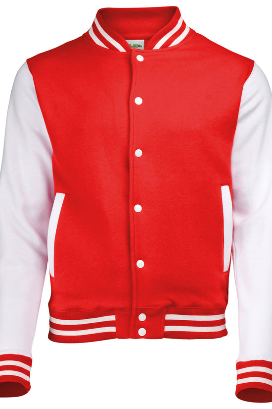AWDis Just Hoods Varsity Jacket for Unisex Adults Plus Sizes