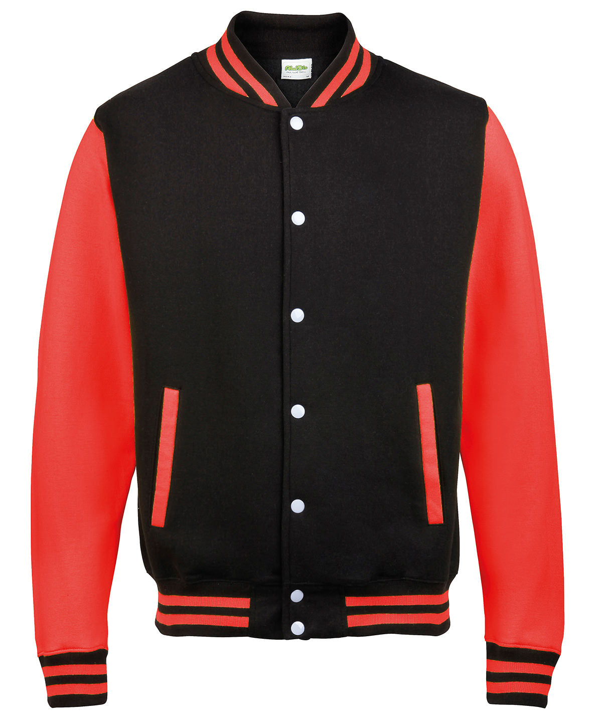 AWDis Just Hoods Varsity Jacket for Unisex Adults Plus Sizes