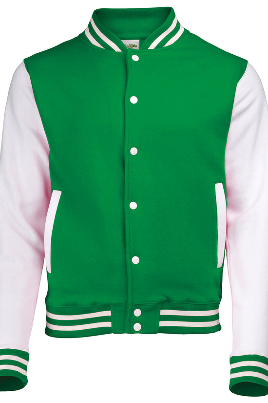 AWDis Just Hoods Varsity Jacket for Unisex Adults Plus Sizes