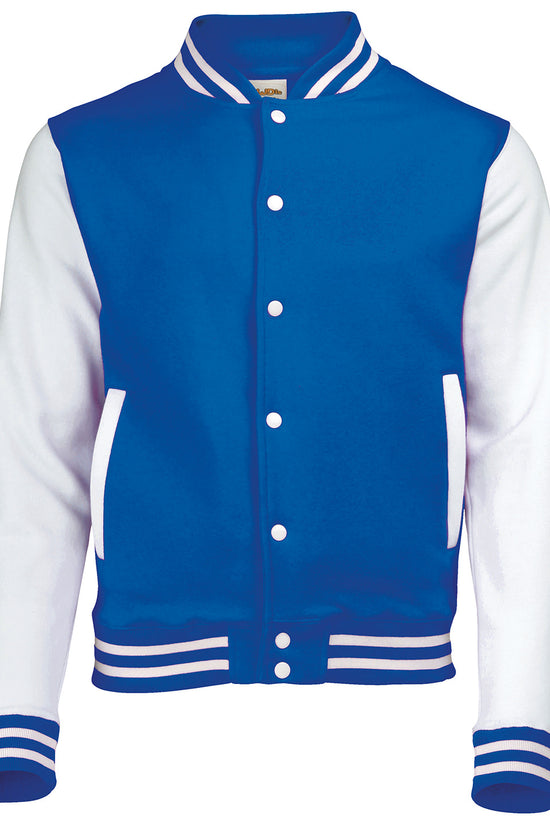 AWDis Just Hoods Varsity Jacket for Unisex Adults Plus Sizes
