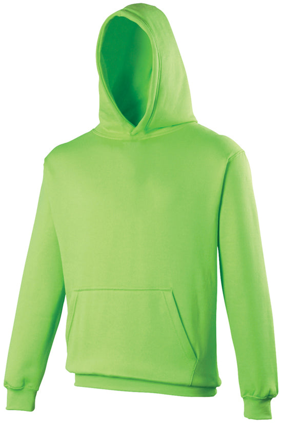 Kids Electric Hoodie Vibrant Colors Ribbed Cuffs Hem