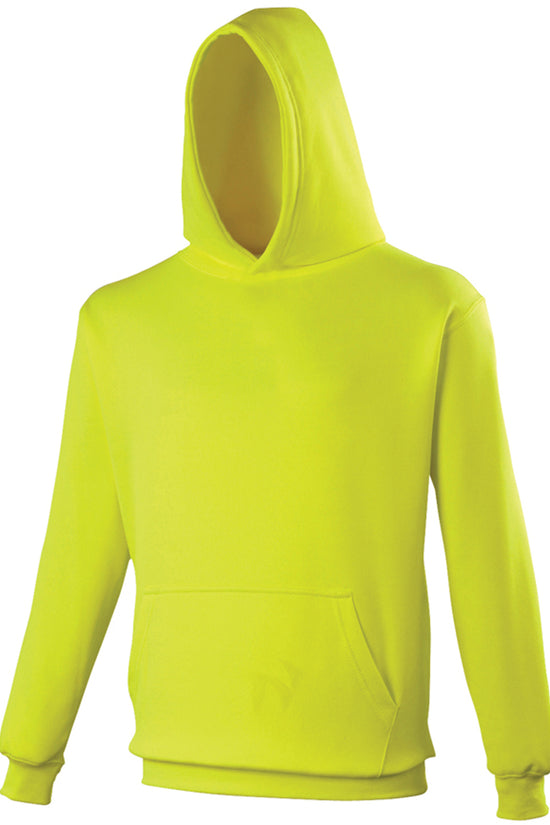 Kids Electric Hoodie Vibrant Colors Ribbed Cuffs Hem