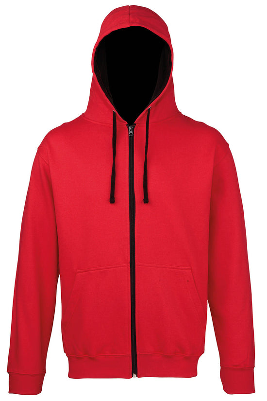 AWDis Varsity Zoodie Hoodies Unisex Adult FullZip