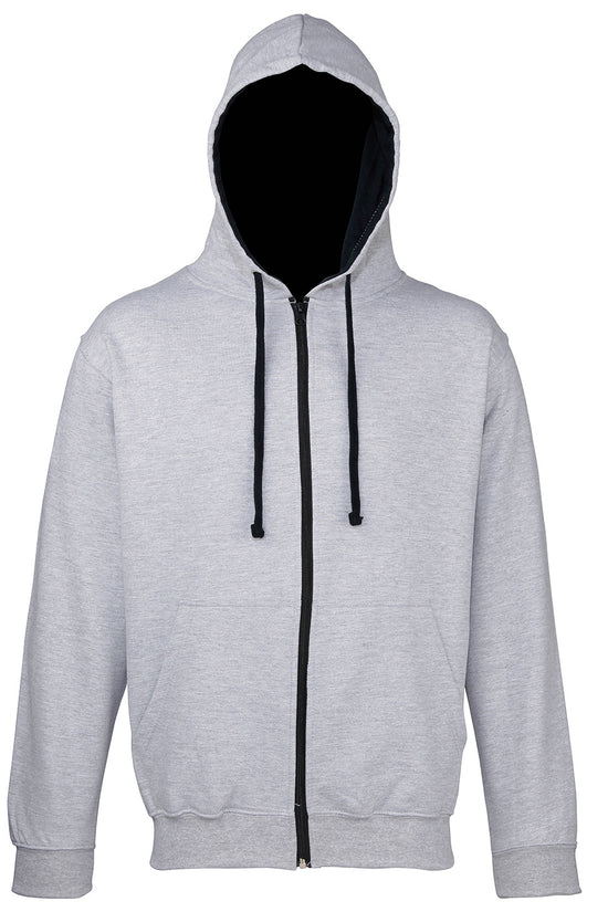 AWDis Varsity Zoodie Hoodies Unisex Adult FullZip