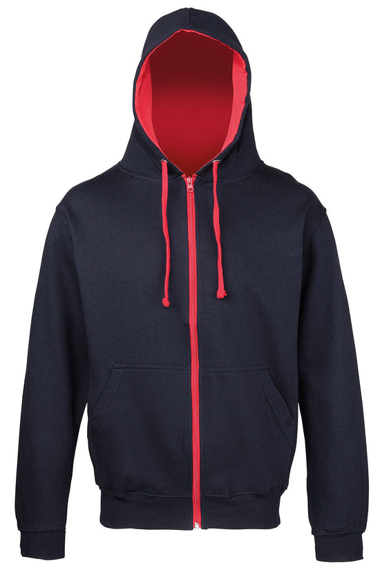 AWDis Varsity Zoodie Hoodies Unisex Adult FullZip