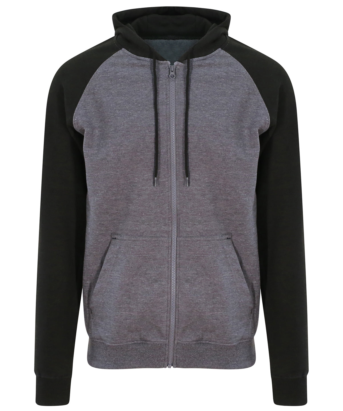 AWDis Baseball Zoodie Hoodie Mens Streetwear