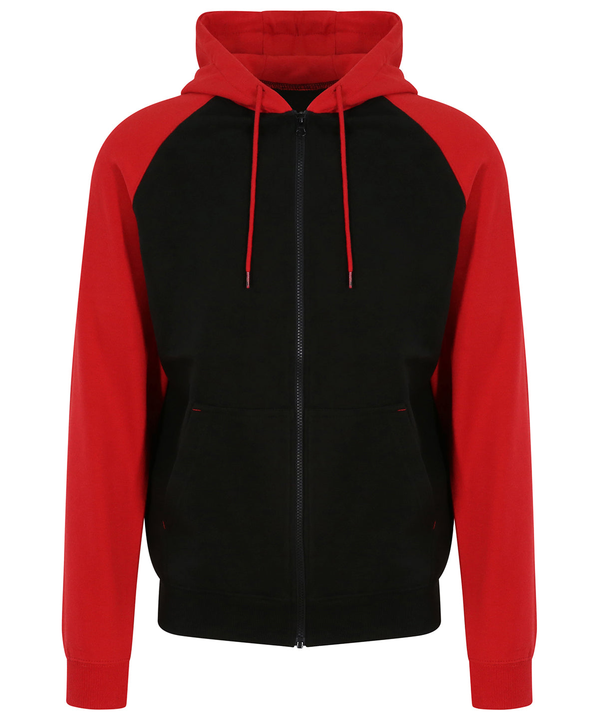 AWDis Baseball Zoodie Hoodie Mens Streetwear
