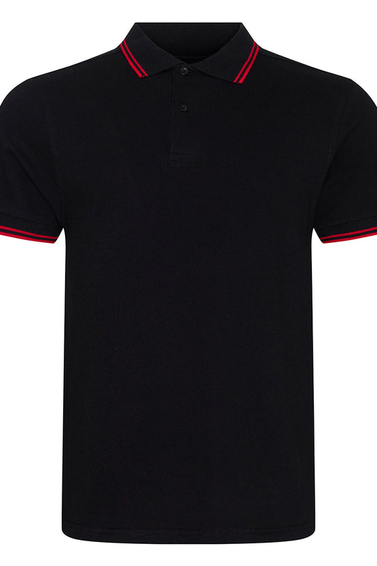 Contrast Tipped Stretch Polo Shirt for Men