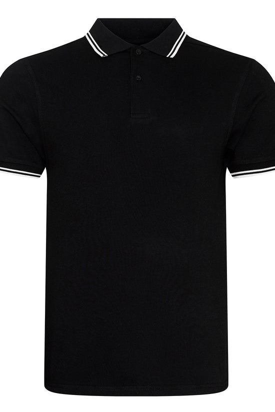 Contrast Tipped Stretch Polo Shirt for Men